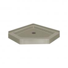 Transolid PAN3838N-A3 - 38'' x 38'' Decor Solid Surface Shower Base in Peppered Sage