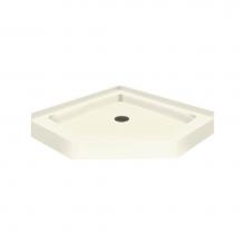 Transolid PAN3838N-A7 - 38'' x 38'' Decor Solid Surface Shower Base in Biscuit