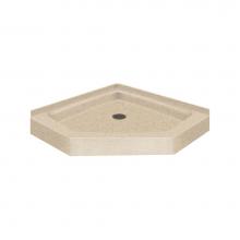 Transolid PAN3838N-B1 - 38'' x 38'' Decor Solid Surface Shower Base in Matrix Khaki