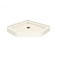 Transolid PAN4242N-A6 - Decor Solid Surface 42-in x 42-in Neo-Angle Shower Base with Center Drain