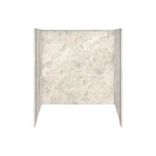 Transolid RBE6026-92 - 60'' x 32'' x 60'' Solid Surface Tub Wall Surround in Silver Mocha