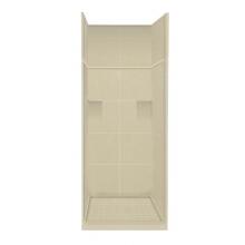 Transolid RKWFX3667-96 - Studio 36-in x 36-in x 99-in Solid Surface Alcove Shower Kit with Extension in Almond Sky
