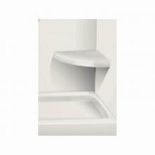 Transolid SEAT1818-B9 - Decor 14-In X 14-In Solid Surface Wall-Mount Corner Shower Seat