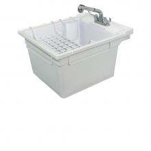 Transolid SM-19-WC - Wall-Mounted Laundry Tub 22.375'' W x 26'' D x 14'' H in Grey Granit
