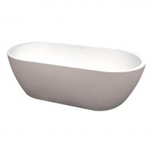 Transolid SSW7131-01 - Sherwood Grande 71-in L x 32-in W x 21-in H Resin Stone Freestanding Bathtub with center drain, in