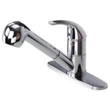 Transolid TR-T3520-PC - Beckett Pull Out Kitchen Faucet with Single Handle, includes deck plate, Polished Chrome