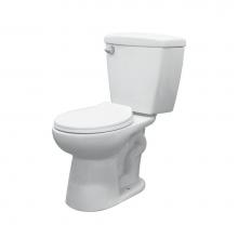 Transolid TBT-1480 - Two Piece Harrison Round Front Toilet in White