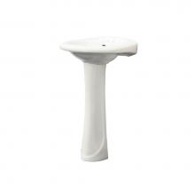 Transolid TL-1414-01 - Madison Grande Vitreous China Lavatory Sink with 4-in centers for use with TP-1410 Pedestal Leg, i