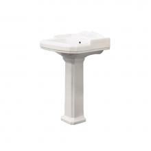 Transolid TLP-1484-01 - Harrison Vitreous China 22-in Pedestal Sink with 4-in CC Faucet Holes
