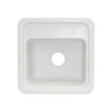 Transolid TR-KST18181-01 - Concord 18in x 18in Solid Surface Drop-in Single Bowl Kitchen Sink, in White