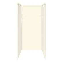 Transolid WK363672-A7 - 36'' x 36'' x 72'' Decor Shower Wall Surround in Biscuit