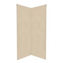 Transolid WK38NE96-B1 - 38'' x 38'' x 96'' Decor Corner Shower Wall Kit in Matrix Khaki