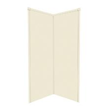 Transolid WK42NE96-A7 - 42'' x 42'' x 96'' Decor Corner Shower Wall Kit in Biscuit