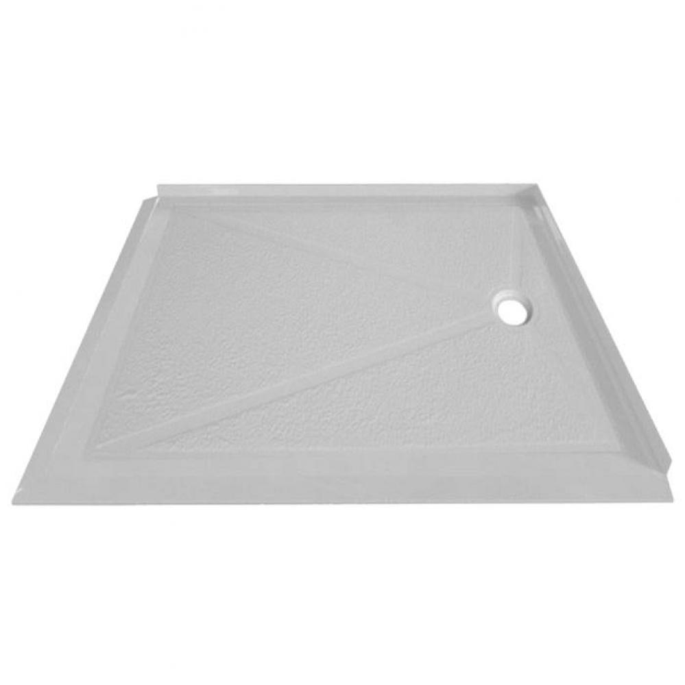 60 x 60 Barrier Free Shower Base - Double Threshold with Texured Bottom