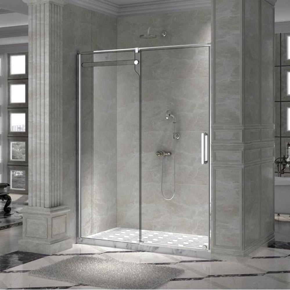 Rolling Shower Door and a Single Fixed