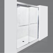 Valley Acrylic SD06-150 - Rolling Shower Door and a Single Fixed