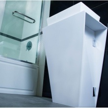 Valley Acrylic TREVI Pedestal (Chrome) - TREVI Pedestal (Chrome) Plumbing Bathroom Sinks