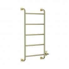 Vogue EUC4 48x24x5 1/2-5BAR-Polished Brass - European Classics Custom Towel Dryer - Electric Only - Polished Brass