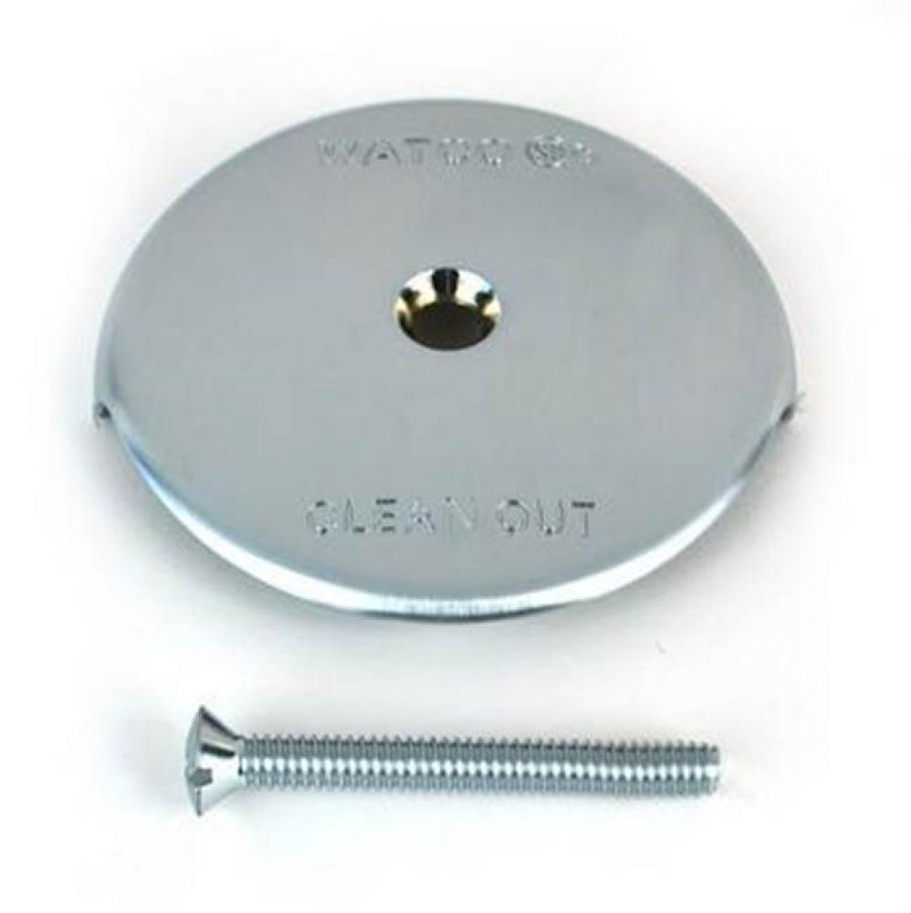 Overflow Plate Kit 1-Hole Faceplate One Screw Chrome Plated