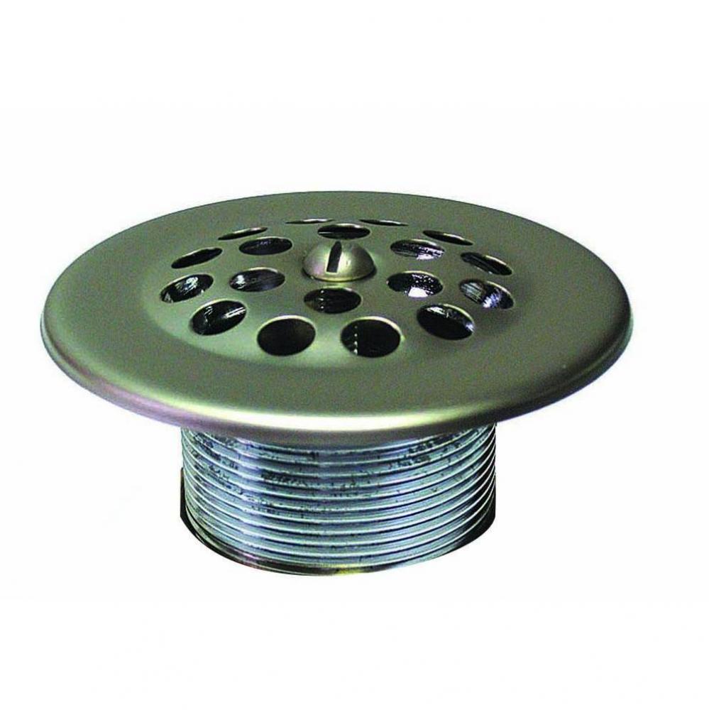 Tl Dome Strainer Cover Screw 1.865-11.5 Body No Bushing Chrome Plated