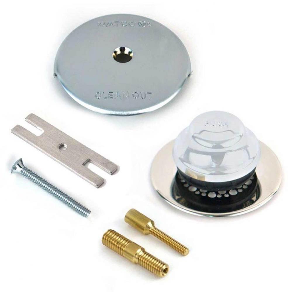 Universal Nufit Foot Actuated Trim Kit - Brs Adapter Pin Chrome Plated Grid Strainer 3/8-5/16 And