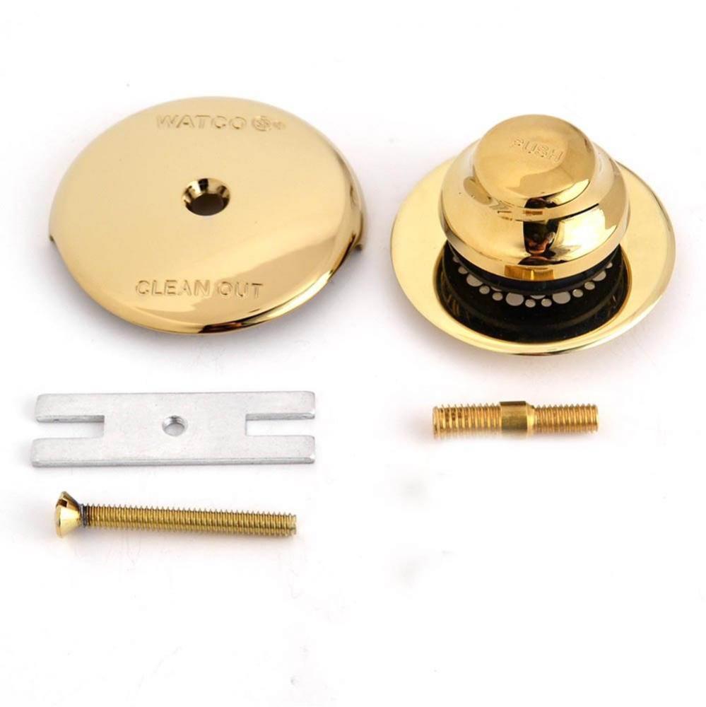 Universal Nufit Foot Actuated Trim Kit - Brs Adapter Pin Polished Brass ''Pvd'&apos