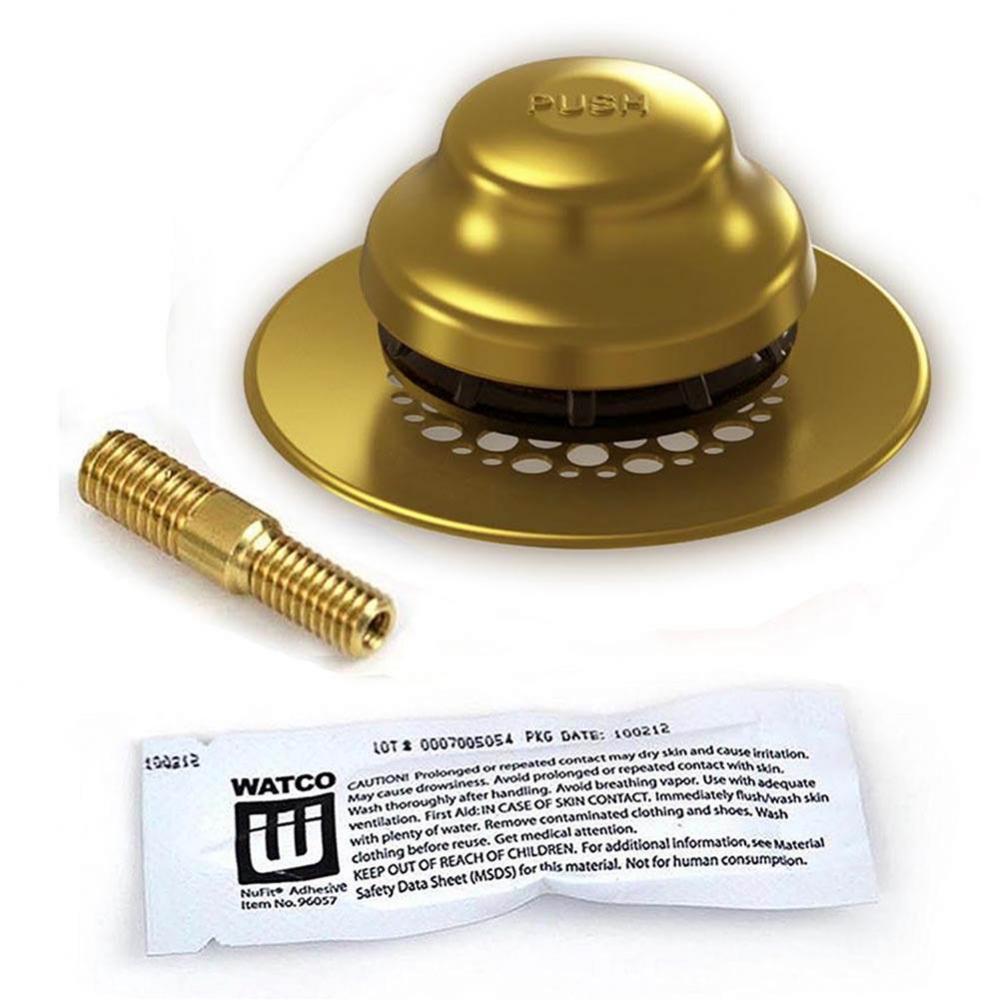 Universal Nufit Fa Tub Closure - Silicone Polished Brass ''Pvd'' Grid Strainer