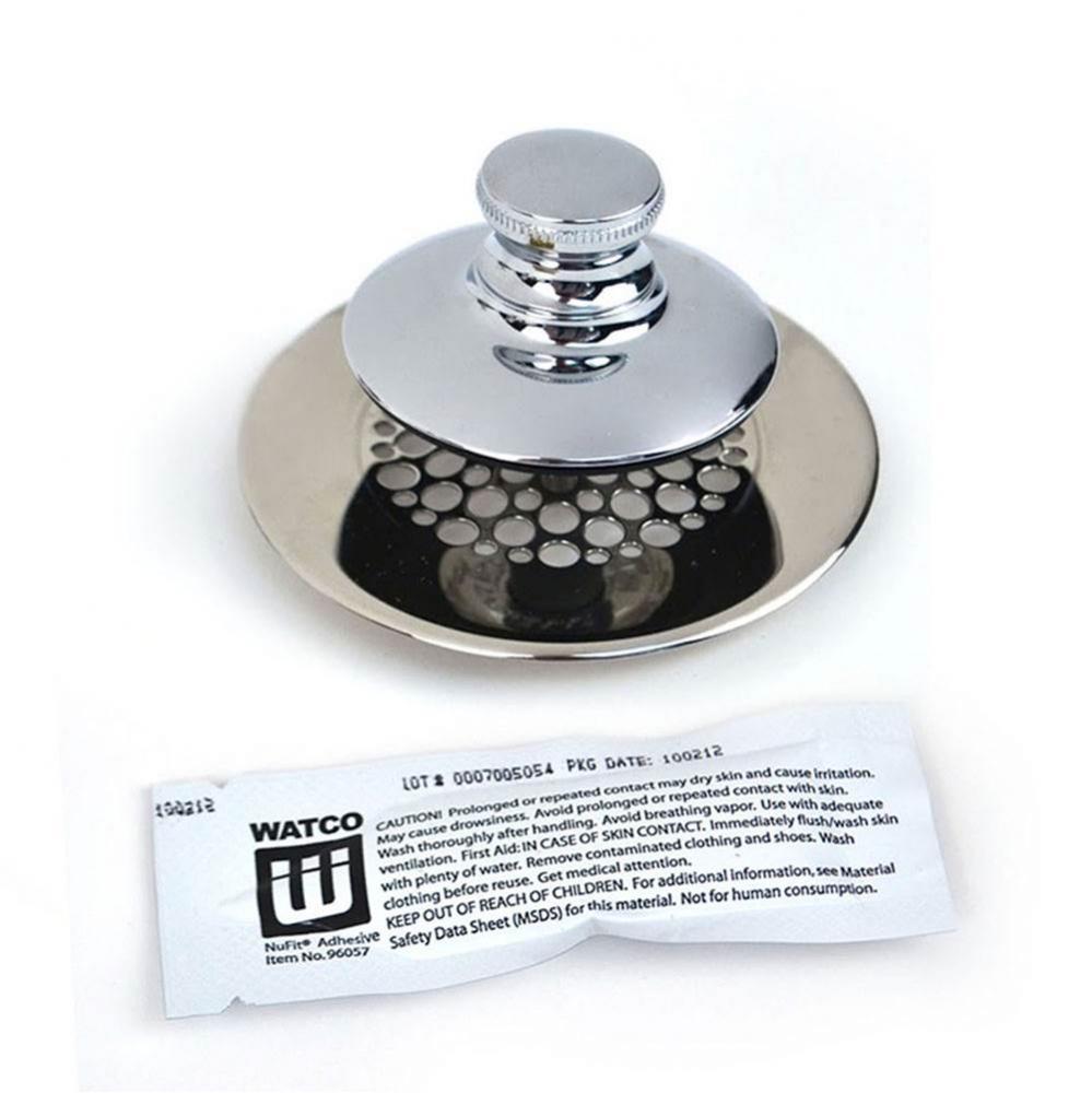 Universal Nufit Pp Tub Closure - Silicone Chrome Plated Grid Strainer