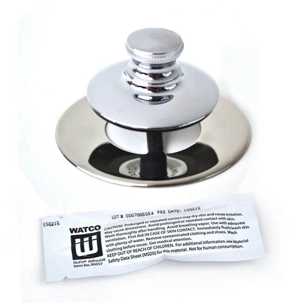 Universal Nufit Pp Tub Closure - Silicone Chrome Plated