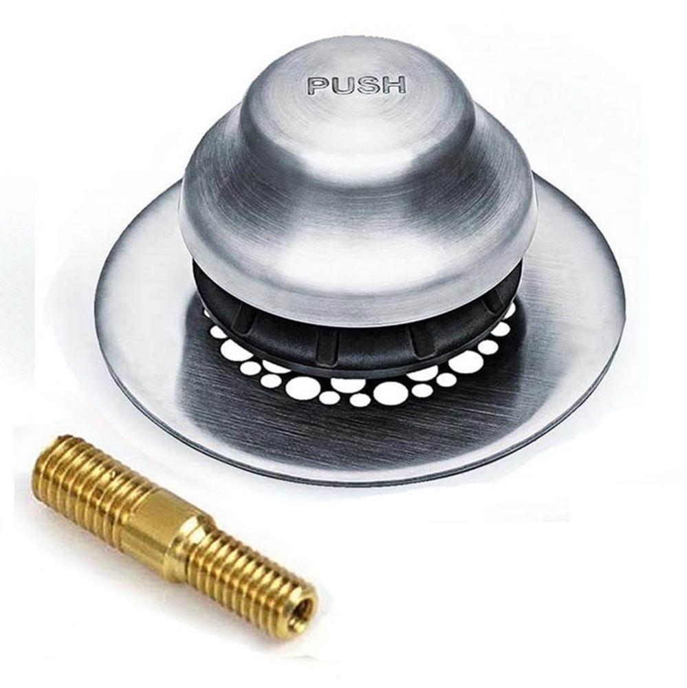 Universal Nufit Fa Tub Closure - 3/8-5/16 Brs Pin Brushed Nickel Grid Strainer
