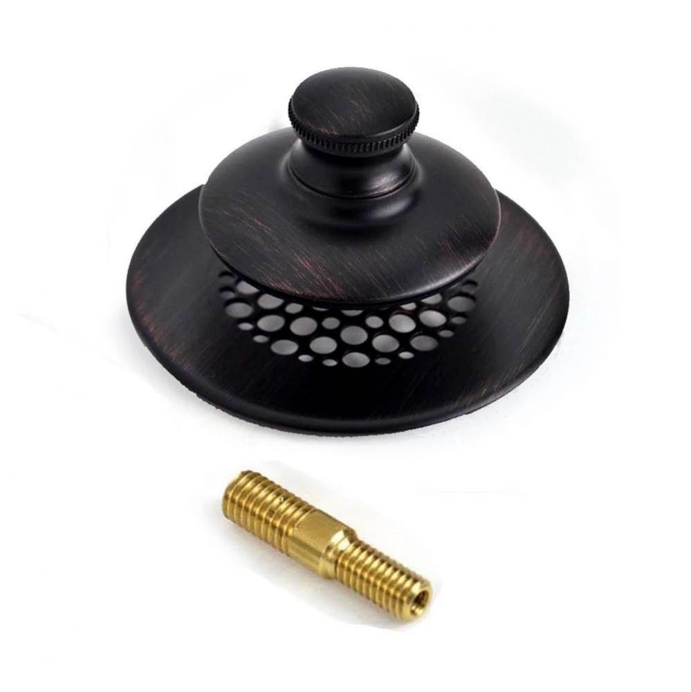 Universal Nufit Pp Tub Clos. - 3/8-5/16 Brs Adptr Pin Rubbed Bronze Grid Strainer