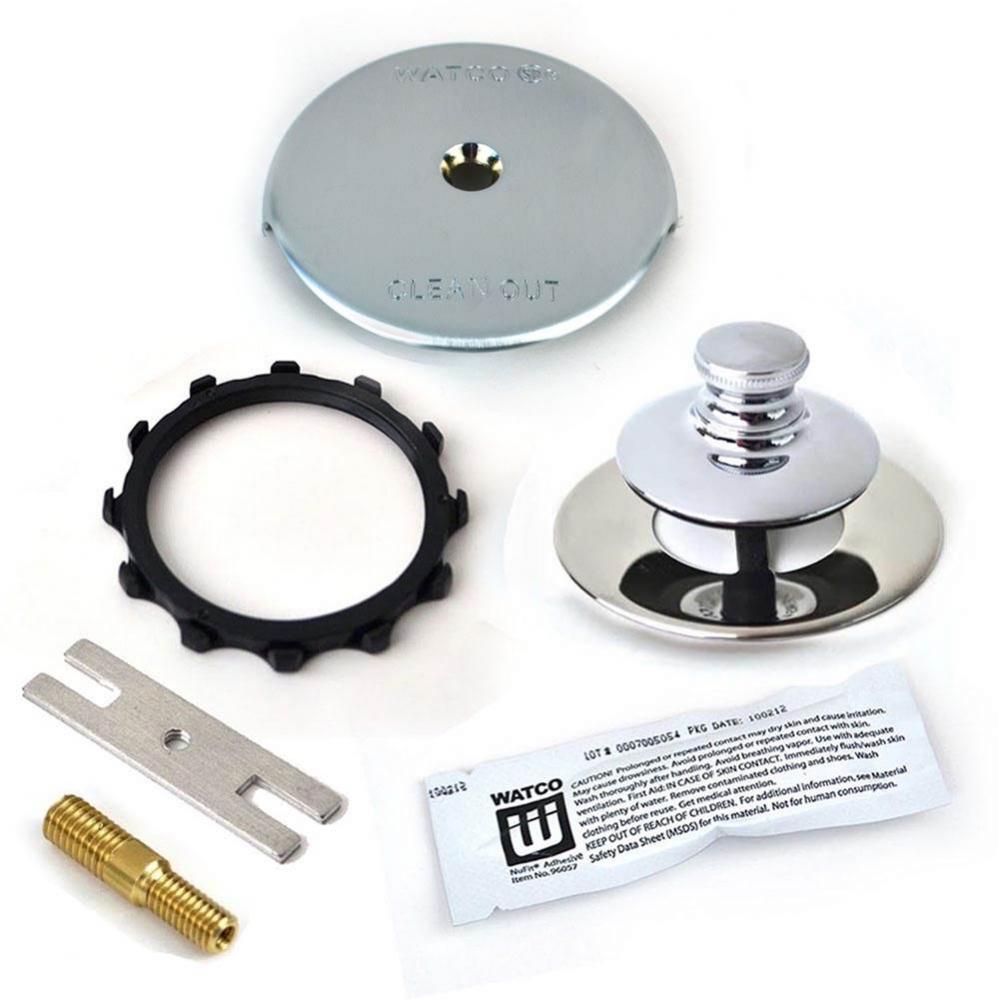 Universal Nufit Innovator Pp Trim Kit - Silicone Chrome Brushed 3/8-5/16 Adapter Pin Brass