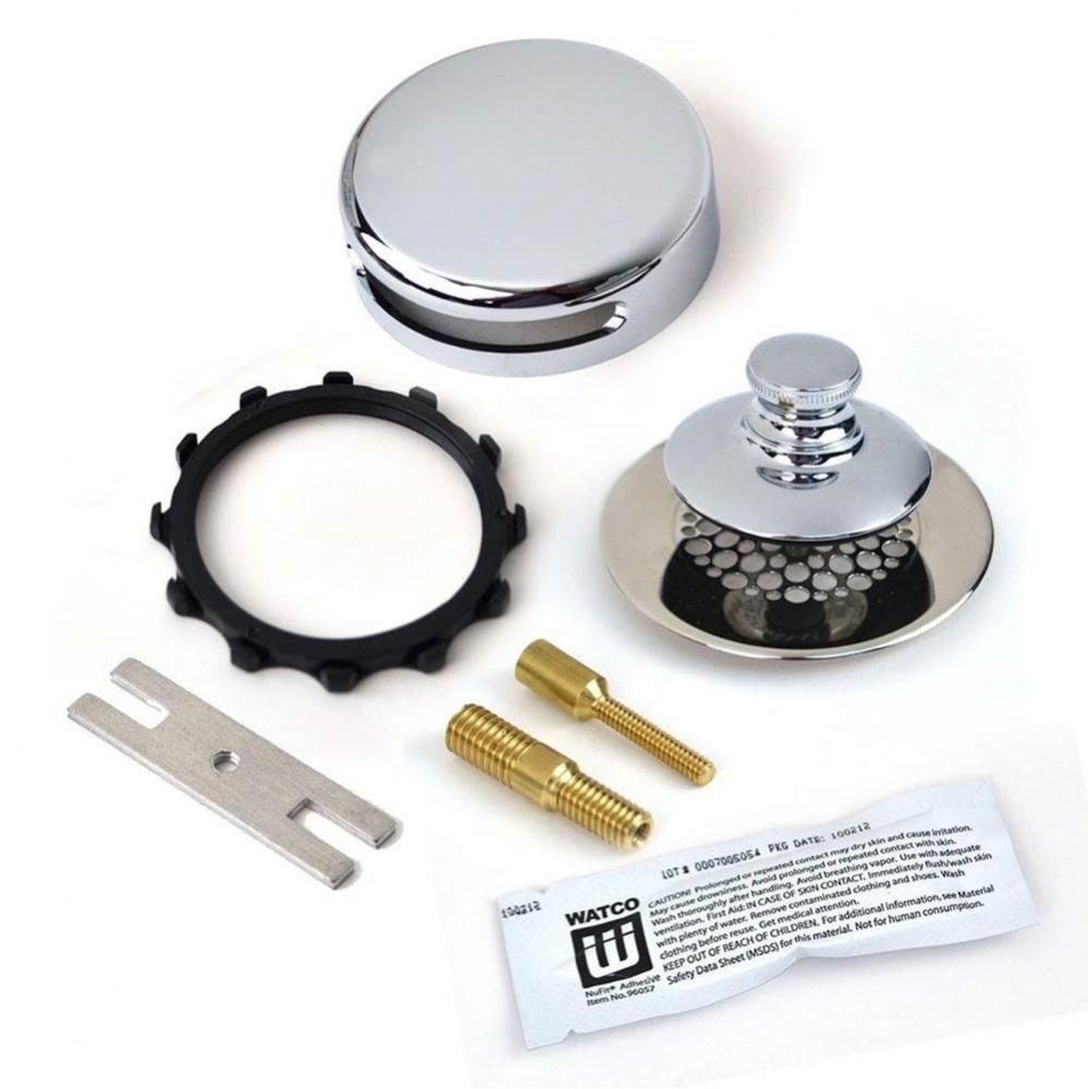 Universal Nufit Innovator Pp Trim Kit - Silicone Chrome Plated Grid Strainer 3/8-5/16 And No.10-24