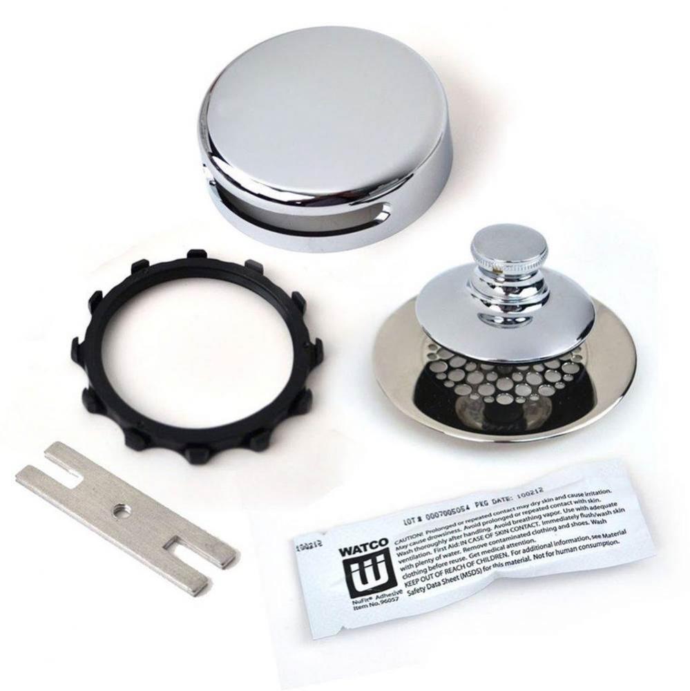 Universal Nufit Innovator Pp Trim Kit - Silicone Chrome Plated Grid Strainer