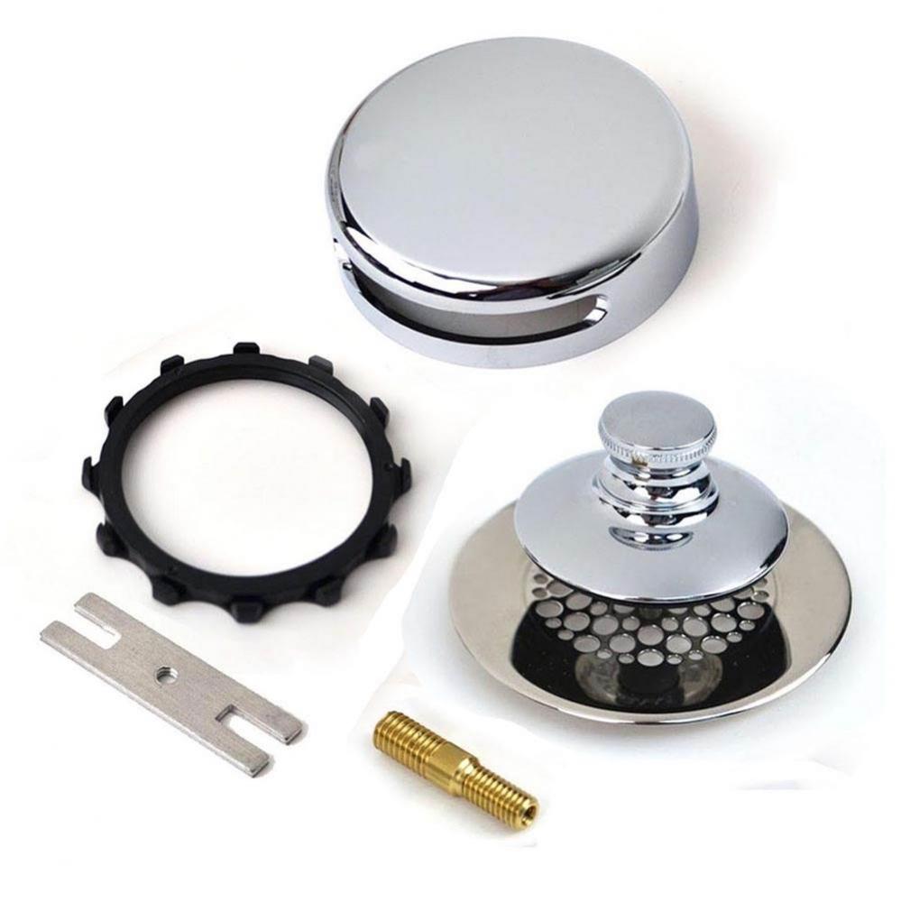 Universal Nufit Innovator Pp Trim Kit - Chrome Plated Grid Strainer 3/8-5/16 Adapter Pin Brass