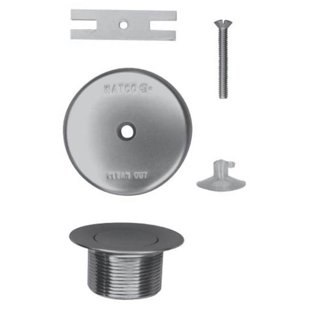 PRESFLO Trim Kit, 1.625-16 x 1.25 body, Chrome Brushed, 2-Hole Faceplate, Brs Stopper Assy (CP onl