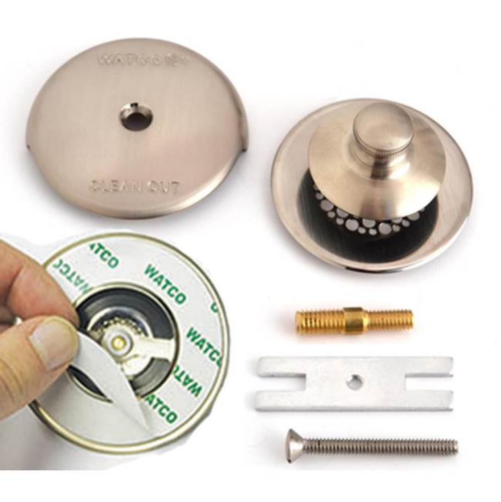 Universal Nufit Pp Trim Kit - 3/8-5/16 Adapter Pin Brushed Nickel Grid Strainer Watco Bonding Stri