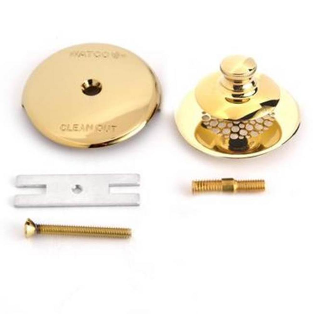 Universal Nufit Pp Trim Kit - 3/8-5/16 Adapter Pin Polished Brass ''Pvd'' Grid