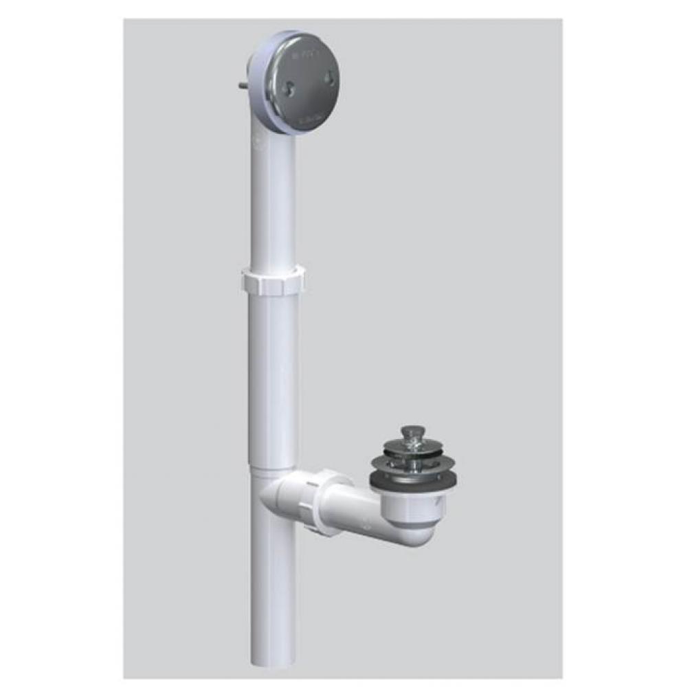 Foot Actuated Bath Waste - Tubular Plastic Pvc Rubbed Bronze 5 In Extension