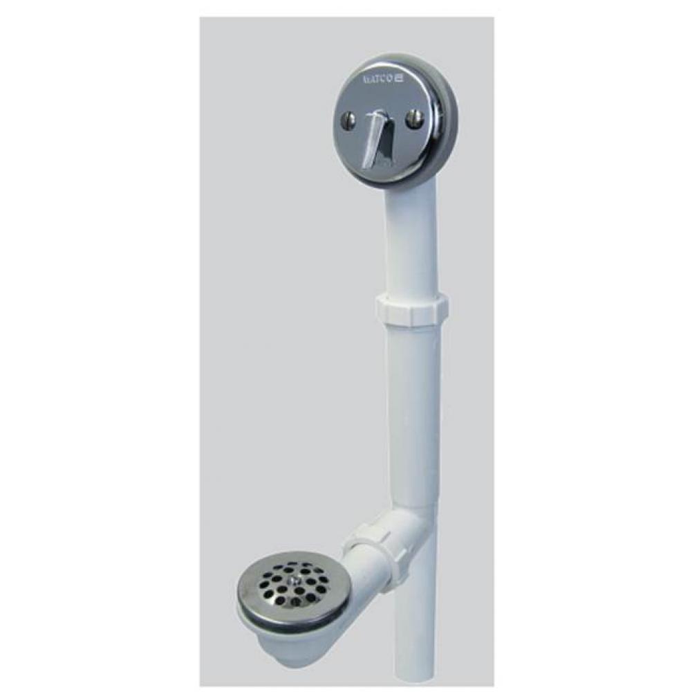 Quick Adjust Trip Lever Tubular Plastic Pvc Brushed Nickel 5 In Extension 1.5-In Drain Extention