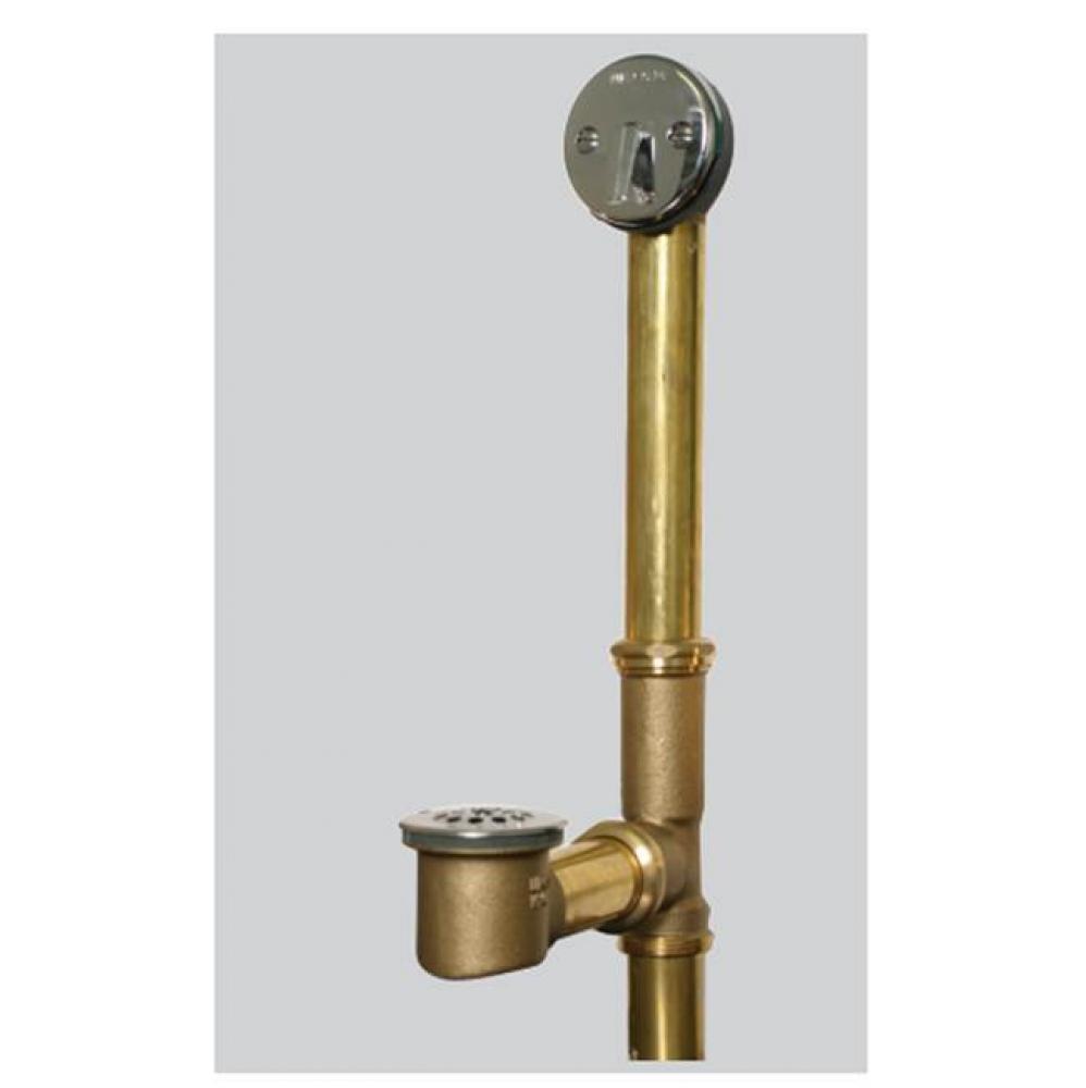 Trip Lever Bath Waste Tubs To 16-In. 17-Ga Brass Brs Chrome Plated 3 In Extension 2-In. Drain Exte