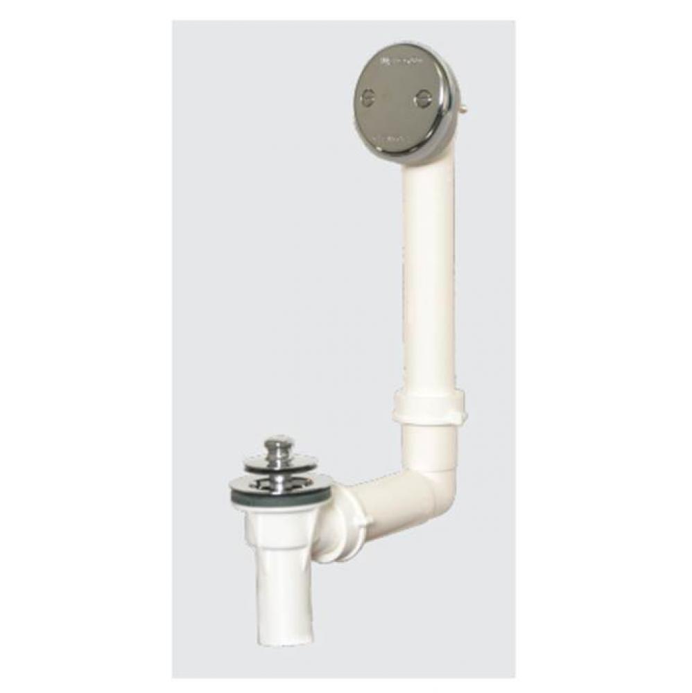 Lift And Turn Direct Drain Bath Waste Tubular Polypro. Biscuit