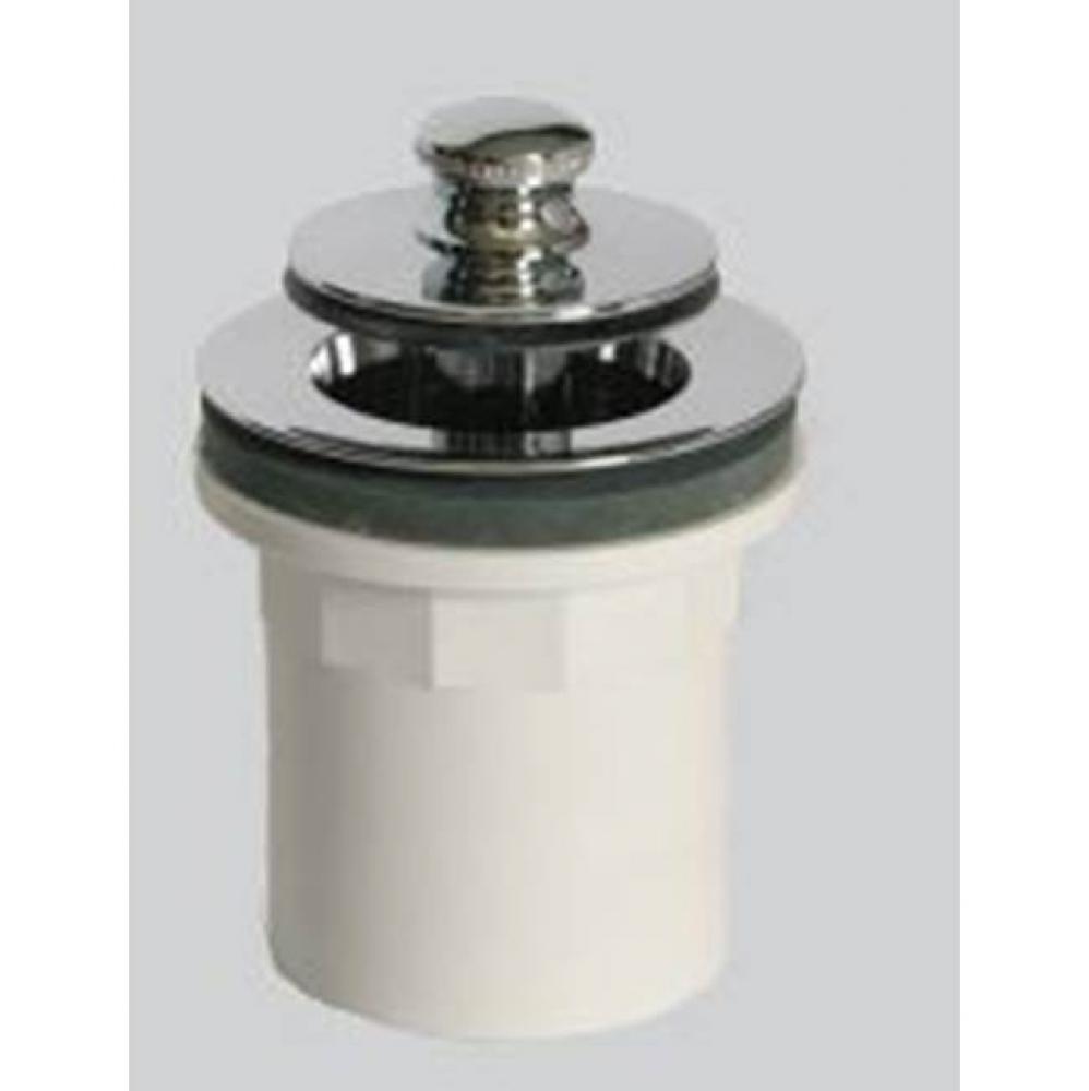 Lift And Turn Tub Closure W/Hub Adapter Sch 40 Abs White