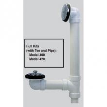 Watco Manufacturing 400-PP-PVC-WH - Push Pull Perfect Fit Bath Waste For Tubs To 16-In Sch 40 Pvc White