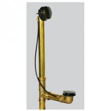 Watco Manufacturing 538-CA-BRS-NP-D4 - Cable Activated Bath Waste - Tubs To 24-In - 20G Brass Brs Nickel Polished ''Pvd'&a