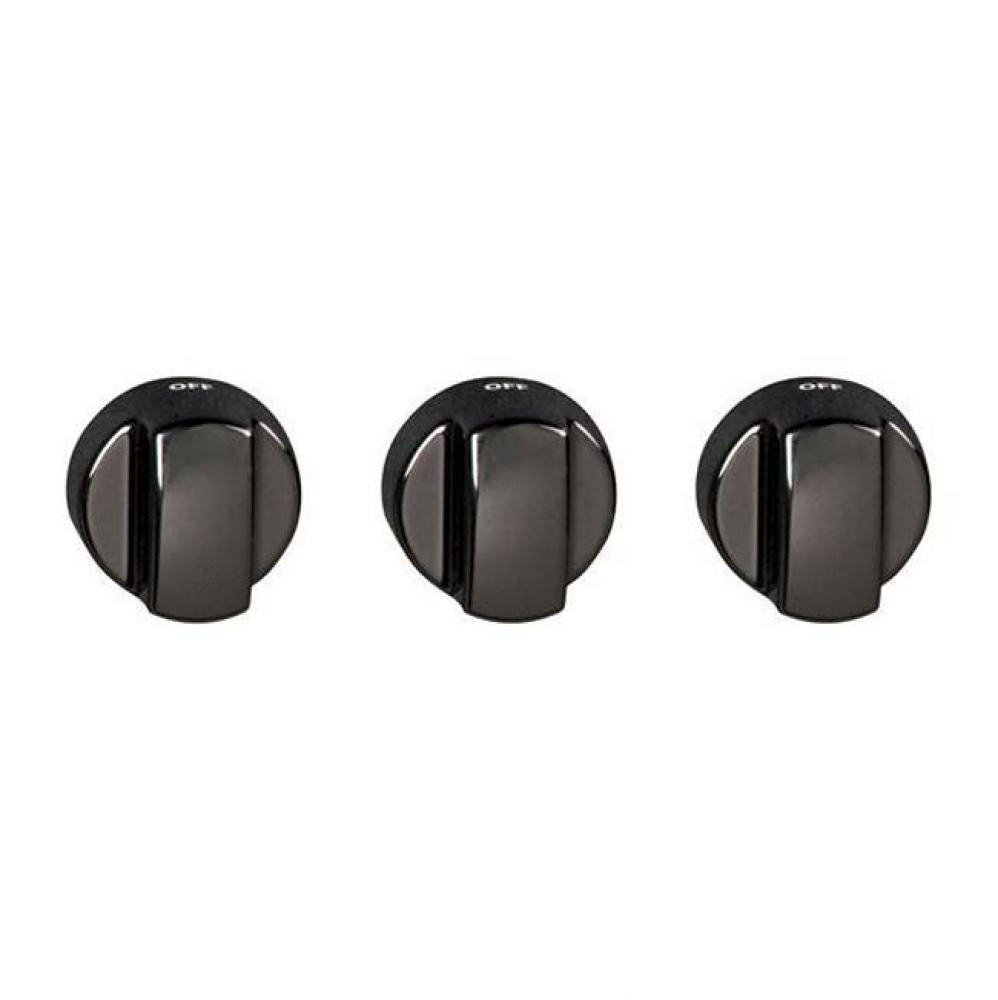 Knob, Black, 30-Set