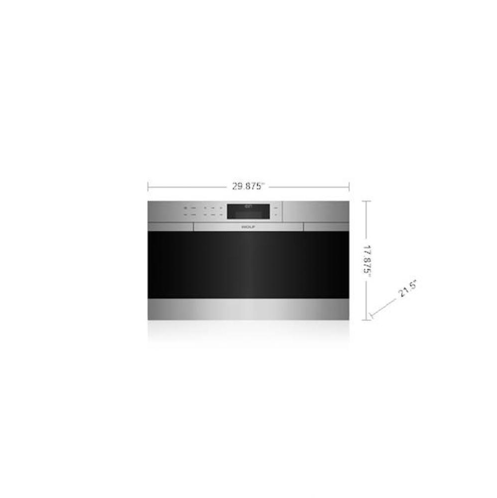 30 M Series Contemporary Stainless Steel Convection Steam Oven with Retractable Handle