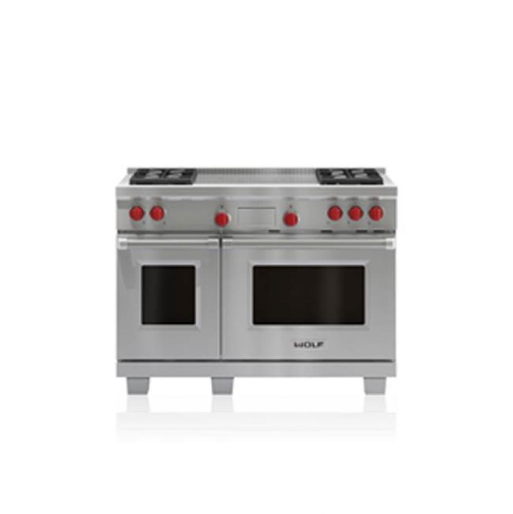 48'' DUAL FUEL, 4 BURNER, FRENCH TOP,