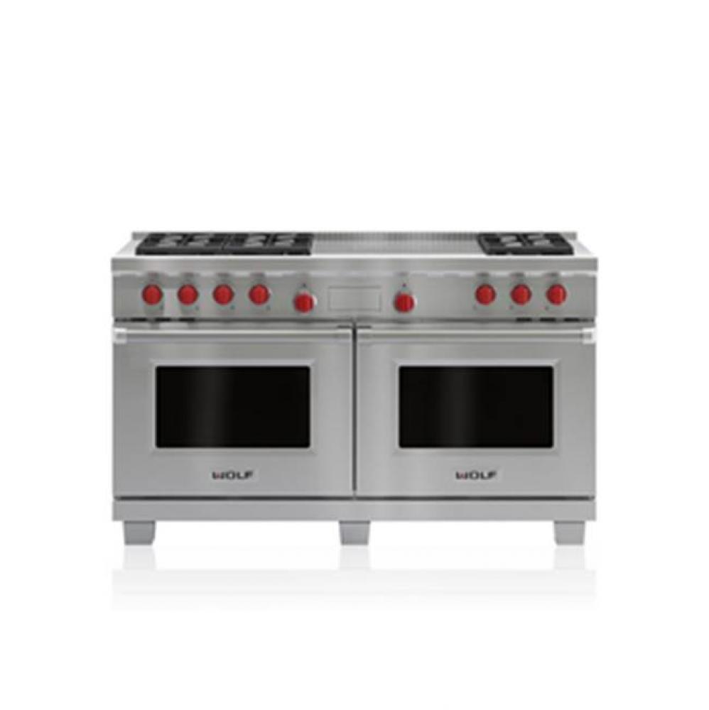 60'' DUAL FUEL, 6 BURNER, FRENCH TOP,