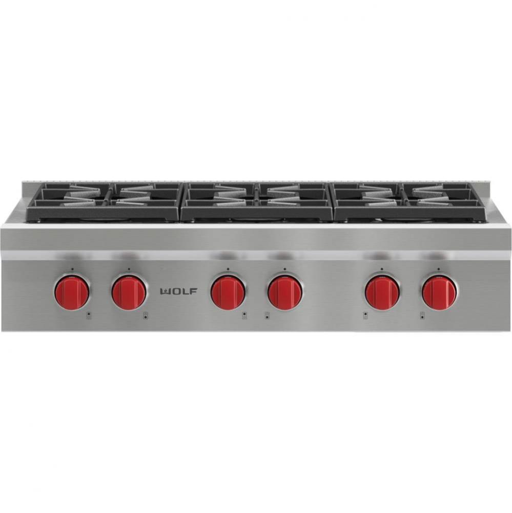 36'' Sealed Burner Rangetop, 6 Burner, Ng